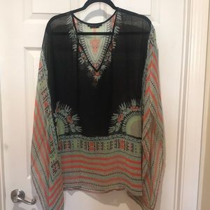 BCBG sheer top XL